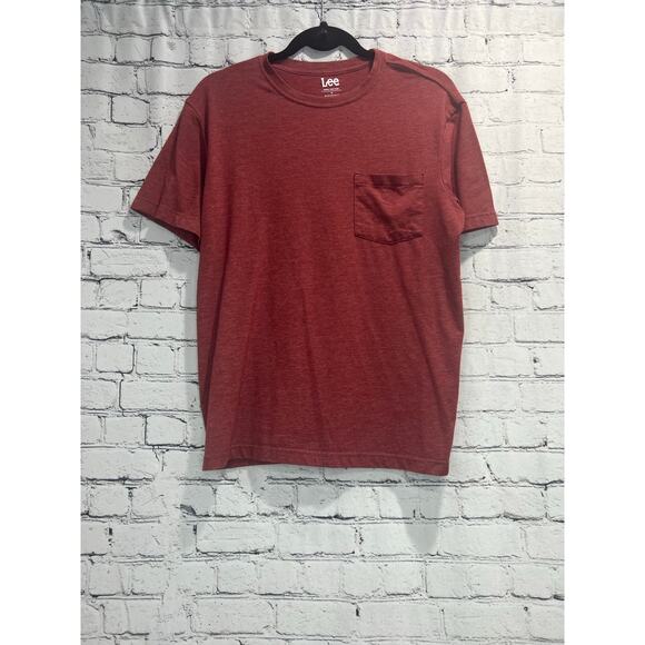 Men's Red Lee T-Shirt - Picture 1 of 3